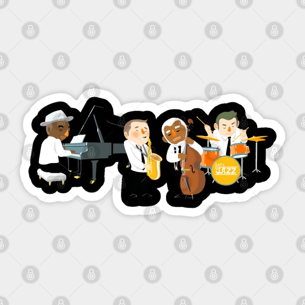 jazz quartet Sticker by MOZORIDA